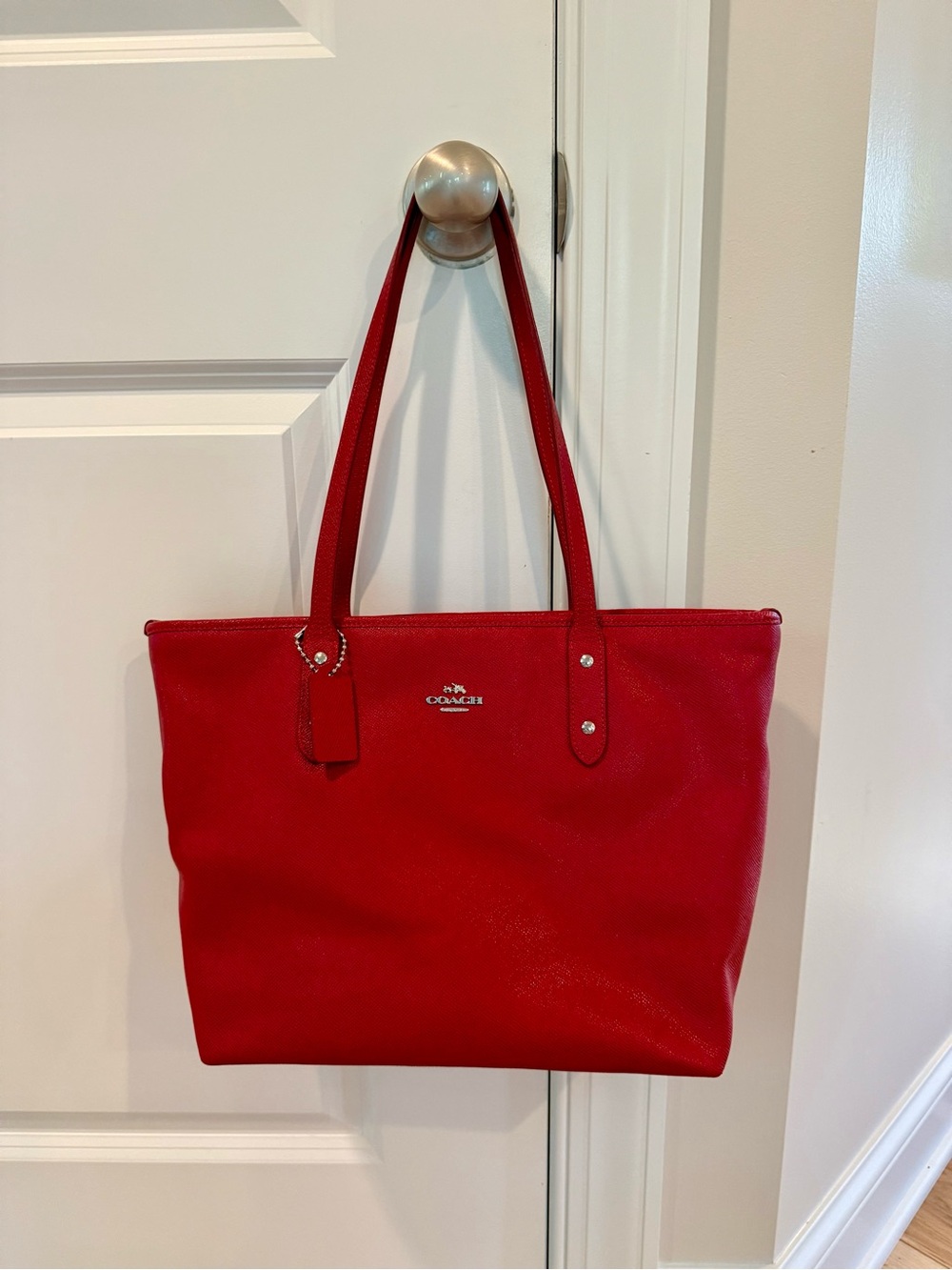 Coach Crossgrain Leather City Zip Tote